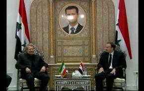 الاسد يستقبل لاريجاني وتاكيد على دعم المقاومة