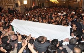 بالصور...تشييع حاشد للشهيدين العلامة البوطي وحفيده