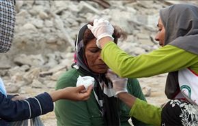 إستمرار عمليات إغاثة المنكوبين بالزلزال جنوبي إيران
