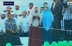 فيديو/زوجة مرسي: مكر الله أشد ونحن من حزب الله