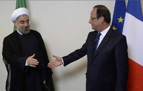 روحاني يجتمع بنظيره الفرنسي في الامم المتحدة