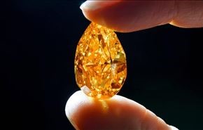 بزرگترین الماس نارنجی دنیا + فیلم