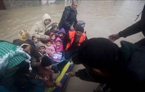 بالصور.. الوضع الانساني في قطاع غزة اثر السيول