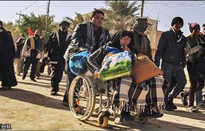 حشود الزوار تتجه الى كربلاء رغم الارهاب وبرودة الجو