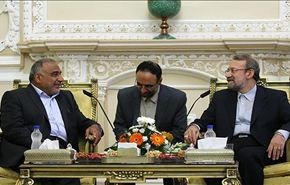لاريجاني: سياسة ايران، دعم الامن والوحدة بالعراق