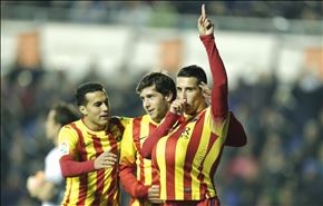 برشلونة على أعتاب نصف نهائي كأس اسبانيا
