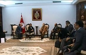 لاريجاني يصل تونس للمشاركة بحفل المصادقة على الدستور+فيديو