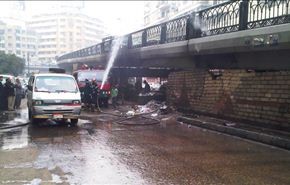 جرحى من الشرطة المصرية بانفجار عبوتين ناسفتين بكوبري الجيزة