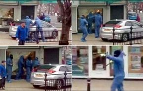 شاهد..سطو مسلح بالفؤوس صباحا على محل مجوهرات
