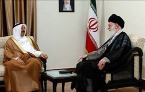 بالصور/ شاهد لقاء امير الكويت بقائد الثورة الاسلامية في ايران