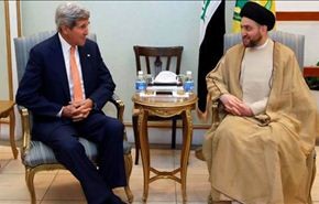 الحكيم يبحث مع كيري الاوضاع الامنية والسياسية بالعراق