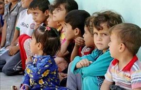 صور عن اطفال تلعفر بعد التهجير