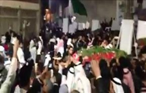 القطيف والعوامية تشيعان شهداء اعتداء قوات الأمن