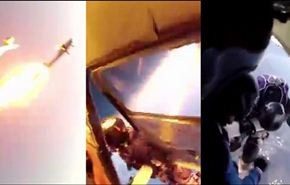 شاهد: لحظة ارتطام طائرتين وسقوط ركابهما بالمظلات