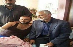 الحاج قاسم سليماني يزورجرحى الجيش و قوات الحشد الشعبي العراقي