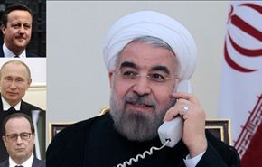 روحاني يبحث مع بوتين وكاميرون وهولاند تطورات النووي واليمن