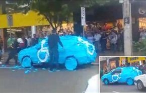 فيديو.. كيف عوقب سائق سيارة خالف قانون المرور؟