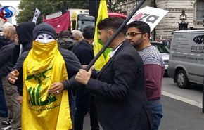احتجاجات على زيارة نتنياهو للندن ورفع أعلام حزب الله+ فيديو وصور