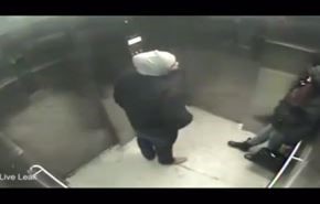 شاهد ماذا فعل لص مع فتاة داخل المصعد؟