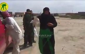 كيف استقبل اهالي جزيرة سامراء ابطال الحشد الشعبي؟+فيديو