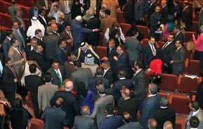 فوضى داخل قاعة مجلس النواب العراقي بعد رفع جلسة اليوم