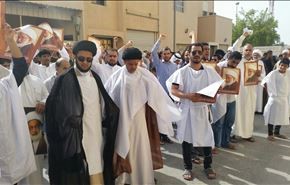 بالصور.. البحرينيون بأكفانهم: لا نريد وطناً بلا آية الله قاسم