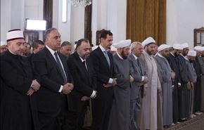 اين صلى الرئيس السوري بشار الاسد صلاة العيد؟ +فيديو