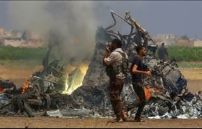 فيديو وصور.. اللحظات الاولى لتحطم المروحية الروسية بإدلب