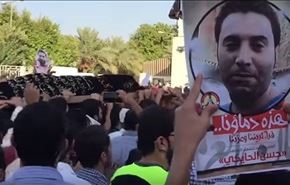 تشييع الشهيد الحايكي وسط المنامة رغم الحصار الامني