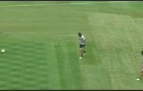 بالفيديو... لاعب كرة قدم يصيب حمامة بركلة ويصدم الجماهير