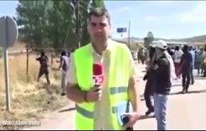 بالفيديو.. مراسل تلفزيوني ينجو من صاروخ بأعجوبة!