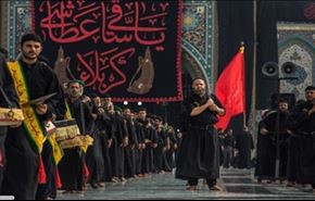الصحن الحسيني المطهر يتشح بالسواد إيذانا بقدوم شهر محرم