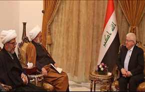 وفد من التيار الصدري يزور معصوم ويسلمه رسالة من الصدر