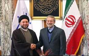 لاريجاني والحكيم يبحثان حول أهم القضايا الاقليمية والدولية