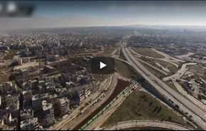 مشاهد جوية لعملية خروج المسلحين من أحياء حلب الشرقية