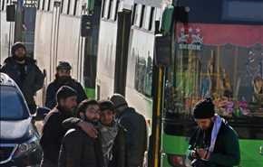 خروج الارهابيين من حلب وصور الرئيس الاسد ترافقهم