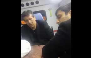 فیلم / یادگاری مهدی هاشمی و همراهان با تابوت مرحوم آیت الله هاشمی درآمبولانس