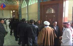 صور/ حشود بحرينية غفيرة وشخصيات علمائية وسياسية تعزي عوائل الشهداء الثلاثة