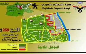 خارطة: هذه المناطق من ايمن الموصل مازالت بيد داعش