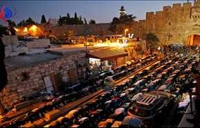 أفواج كبيره من فلسطيني الداخل تصل لترابط وتنام الليله بجوار الأقصى+صور