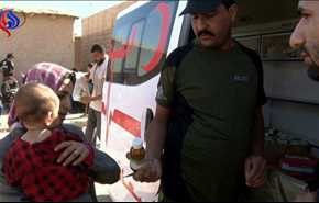 بالصور.. الحشد يستقبل العوائل النازحة مع قرب انطلاق عمليات تلعفر