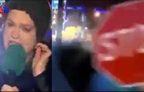 بالفيديو .. مراسلة أميركية تختفي فجأة في بث مباشر!