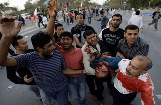 نمايشگاه جنایات آل خلیفه مقابل اتحادیه عرب