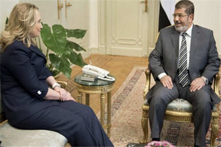 مرسي درزمينه كمپ ديويد براي كلينتون شرط گذاشت