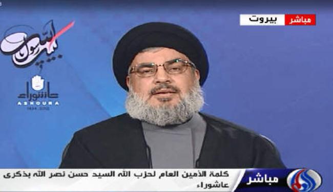 نصر الله يطالب العرب بالضغط على الاحتلال ويشيد بموقف مصر