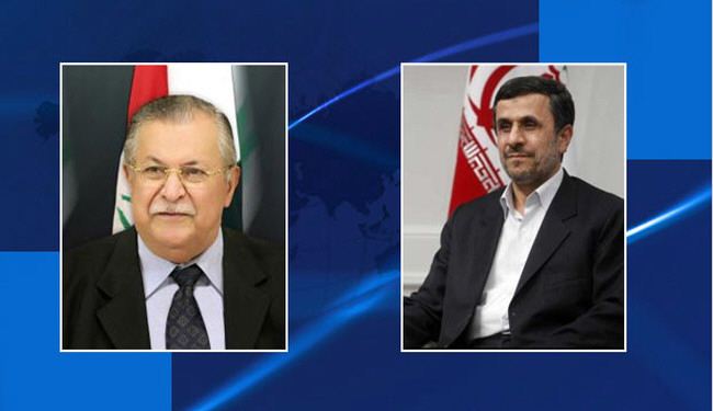 احمدي نجاد يهاتف المالكي للاطمئنان على صحة طالباني