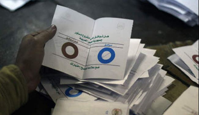 النتائج الاولية تشير الى تقدم مؤيدي الدستور المصري