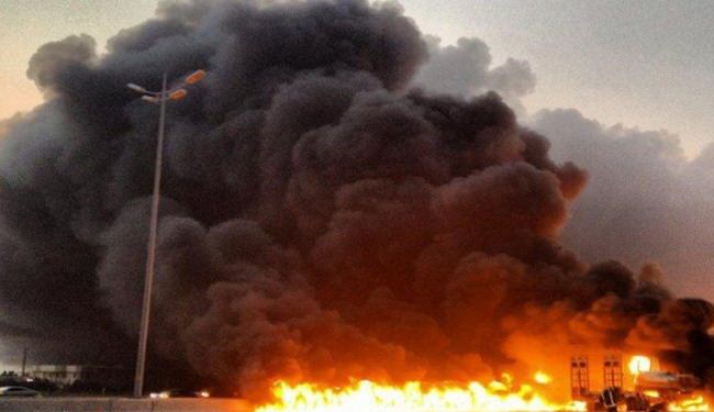 انفجار صهريج محمل بالوقود بمدينة القطيف