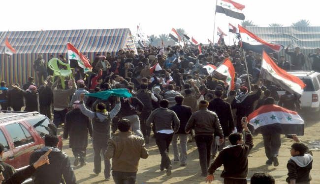 تظاهرات الرمادي خرجت عن الاطار القانوني