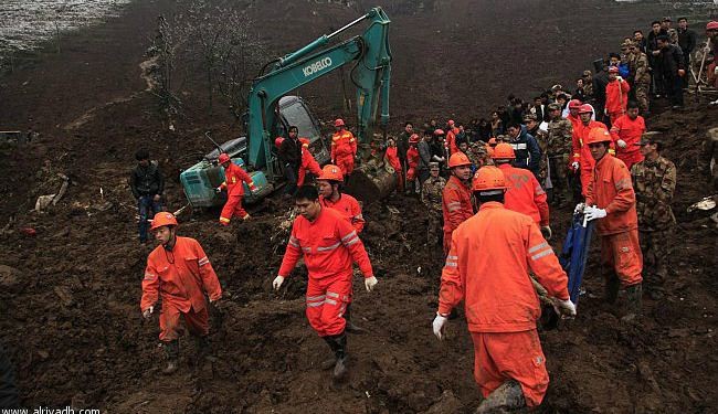 انزلاق للتربة في الصين يسفر عن مصرع 18 شخصاً